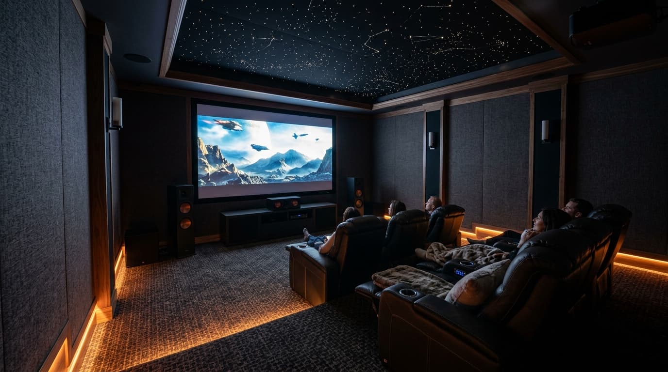 Premium home theater with Dolby Atmos audio in Delhi NCR